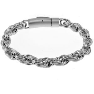 19mm Gevlochten Armband Heren - Stalen Zilverkleur - Schakelarmband