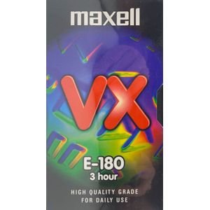 Maxell VX E-180 VHS-videoband – 3 uur – High Quality – Gesealed