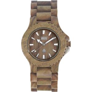 WeWOOD Date Teak - Horloge - Crème - 41 mm