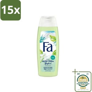 15 x Fa - Douchegel - Yoghurt & Aloe Vera - 250 ml - Grootverpakking - Douchegel Yoghurt Aloe Vera - Yoghurt Douchegel - Aloe Vera Douchegel - Verzorgende Douchegel - Hydraatende Douchegel