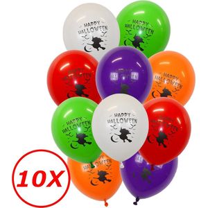 Halloween Versiering Decoratie Helium Ballonnen Feest Versiering Halloween Accessoires Ballon Mix Heks – 10 Stuks