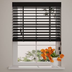 Radeco - Bamboe Houten Jaloezie - Black - 50 mm - 230 x 175 cm