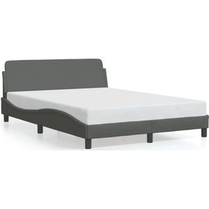 vidaXL - Bedframe - zonder - matras - 120x200 - cm - stof - donkergrijs