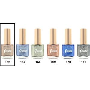 Easy Paris Cosmetics - Nagellak - Licht Goud Metallic - 1 flesje met 13 ml inhoud - Nummer 166