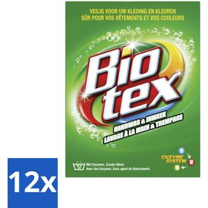 12 x Biotex Handwas & Inweek Poeder 720 gr - Biotex - Waspoeder - Handwas - Inweek - Biologisch
