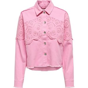 Only Jas Onlelena Crochet Jacket Otw 15232378 Begonia Pink Dames Maat - L