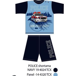 Fun2wear - baby - kinder - tiener - Politie / Police - shortama / pyjama - blauw - maat 68