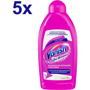 Vanish Oxi Action - Tapijtreiniger - Vlekkenreiniger - 5x 500 ml - Voor Machinale Reiniging – Frisse Bries Geur - Voordeelverpakking