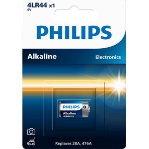 Philips 4lr44 6v batterij alkaline LR44 476A PX28A L1325 - 1 stuks