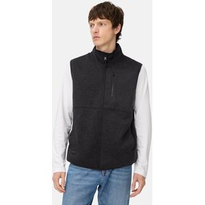 camel active - Fleecevest - Marineblauw - Met Opstaande Kraag