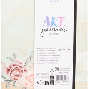 AVEC Art Journal Kraft Cover - Schetsboek - Kunstboek - Aquarel papier - 30 vellen - 21 x 21cm - Aquarelpapier - Aquarel boek