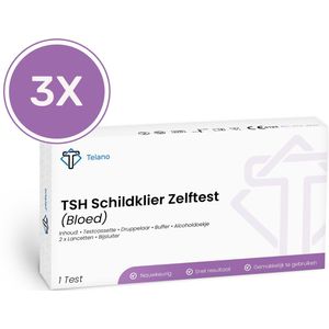 3 stuks Schildklier Test - Thuistest voor Schildklierfunctie - Telano Schildkliertest Zelftest