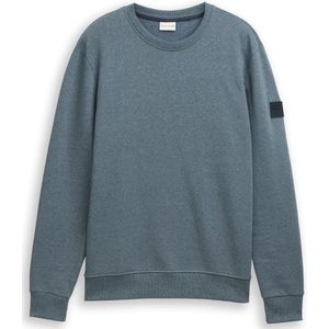 TOM TAILOR Sweatshirt voor heren, 38224 - Real Teal Blue, XXL