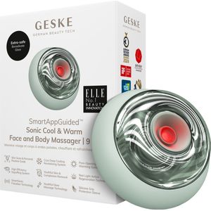 GESKE SmartAppGuided™ Sonic Cool & Warm Face & Body Massager | 9 in 1 | Massageapparaat | Gezicht & Lichaam | Batterijloos koelen en warmen | Verstevigt en ontspant | Met SmartSonic-pulsatie