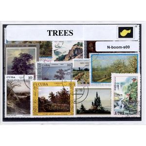 Bomen – Luxe postzegel pakket (A6 formaat) : collectie van verschillende postzegels van bomen – kan als ansichtkaart in een A6 envelop - authentiek cadeau - kado - geschenk - kaart - eik - wilg - denneboom - spar - linde - es - treurwilg - beuk - els