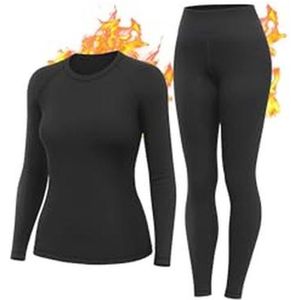 Extra Warm Winterondergoed voor Dames - Ademend Thermo-ondergoed Ski-ondergoed Set