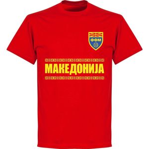 Macedonië Team T-Shirt - Rood - Kinderen - 92/98