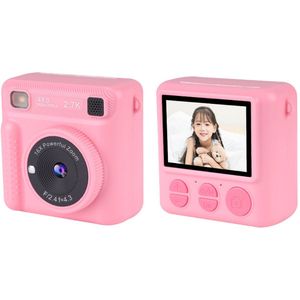 Kindercamera Instantcamera - 1080P 2,4 inch scherm Kindercamera met 32 GB-kaart en afdrukpapier, kindercamera kerstcadeau voor jongens en meisjes van 3-12 jaar, roze