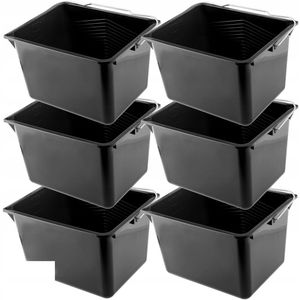 KADAX - Verfemmer - Zwart - Kunststof - 8 Liter - 6 Stuks