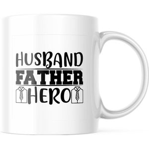 Vaderdag Mok Husband Father Hero