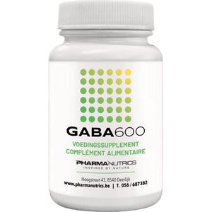 GABA 120 v-caps Pharmanutrics - Zenuwstelsel - Neurotransmitter - Natuurlijk- Hypoallergeen - Angst - Nervositeit