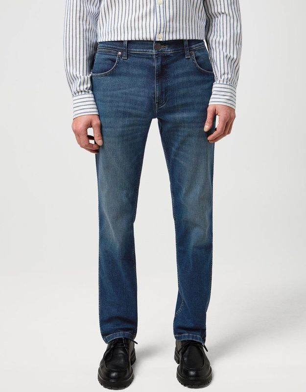 Wrangler Heren Jeans Greensboro, Regular Fit, Straight Leg, Marine Tint, 29W / 32L