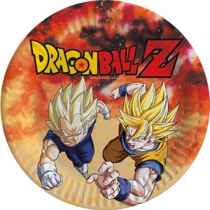 GIOCOPLAST NATALE S.P.A - 8 kartonnen Dragon Ball Z bordjes - Decoratie > Borden