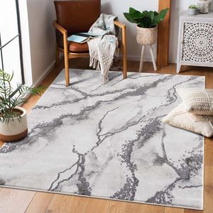 Flycarpets Tiberius Modern Marmer Design Vloerkleed - Grijs - Laagpolig - 200x290 cm