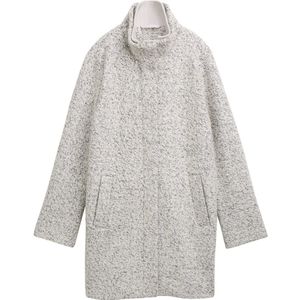 Tom Tailor Denim - Lange Jas - Mêlee - Regular Fit - Opstaande Kraag