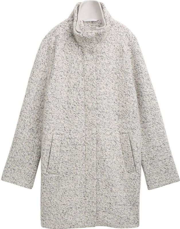 Tom Tailor Denim - Lange Jas - Mêlee - Regular Fit - Opstaande Kraag