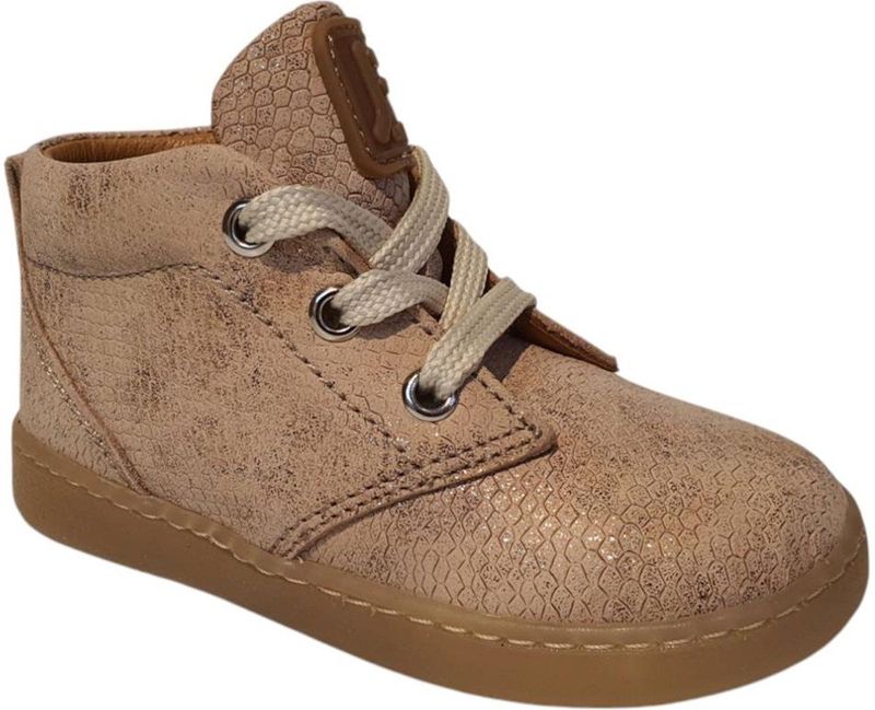 Jochie & Freaks - 24101 Ko - Veterschoenen - Beige/Roze