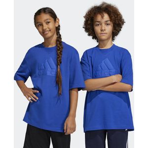 adidas - Future Icons Logo - Piqué T-shirt - Blauw - Kinderen