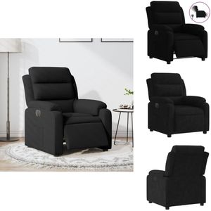 vidaXL Elektrisch Verstelbare Fauteuil - Elektrisch Verstelbare Fauteuils - Fauteuil - Relaxfauteuil - Fauteuil verstelbaar elektrisch stof zwart