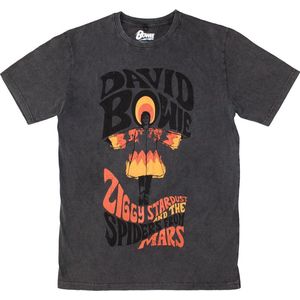 David Bowie - Ziggy Stardust Heren T-shirt - S - Grijs