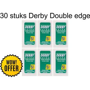 Derby Professional Double Razor Blades Scheermesjes | 30 stuks |Derby Double Edge Blades | Roestvrij Staal