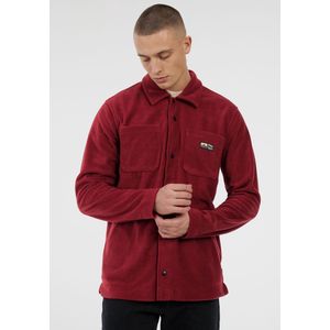 Protest Prtfinest - Shacket Heren - Outdoor - Overshirt - High-pile teddy fleece – Velvet Red