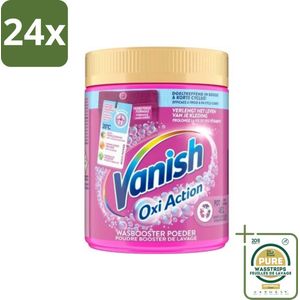 Vanish Oxi Action - Vlekkenverwijderaar Poeder - Zonder Bleek - Gekleurde Was - 530 Gram - Voordeelverpakking - 24 stuks - Gekleurde was - Waspoeder