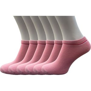 Classinn® Essentials Sneaker sokken rose 36-41 - 6 paar - dames sport enkelsokken roze
