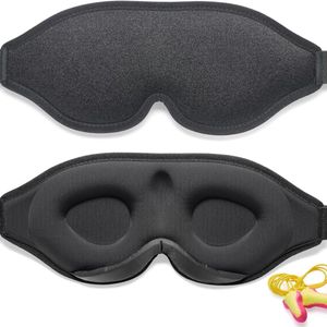 Eye Mask Sleep - Masque de Nuit Femme & Homme - Extra Doux - Zwart