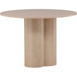 Olivia eetkamertafel Ø110cm whitewash.