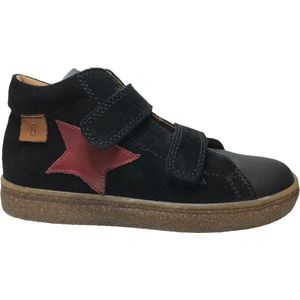 Naturino - Albus Star - Mt 30 - Velcro's rode ster lederen hoge sneakers - zwart