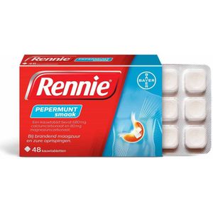 Rennie Pepermunt Kauwtabletten - 2 x 48 tabletten