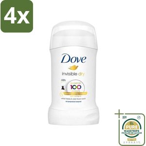 Dove Deodorant Stick - Invisible Dry - 40ml - Voordeelverpakking - 4 stuks - Dove - Invisible Dry
