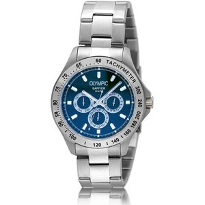 Olympic OL89HSS050 JEFFREY Horloge - Staal - Bracelet - Blauw