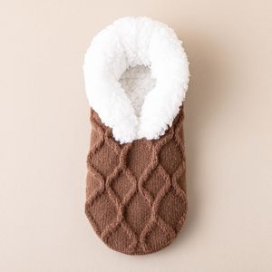 Dames pantoffelsokken van pluche - Antislip huissokken - Zachte fleece voering - Gebreide warme wintersokken - Verdikte warme sokken - Winterse binnensokken voor thuis