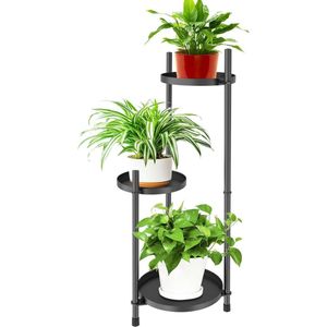 Dailysuppliess Plantentafel - Plantenstandaard voor Binnen - Plantenzuil - Zwart