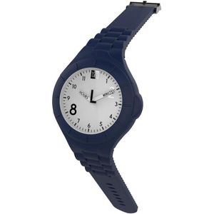 TOO LATE - siliconen horloge - MASH UP LORD FAT - Ø 45 mm - BLUE JEANS