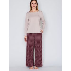 JOOP! - Cosy - Harembroek - Donkerrood/Wit - Loosefit - Elastische Taille