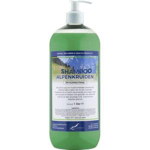 Shampoo Alpenkruiden - 1 liter (transparant) met witte pomp - Haarverzorging