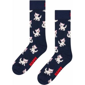 Happy Socks - Kitten Navy - Huissokken - Blauw - Versterkte Hiel en Teen